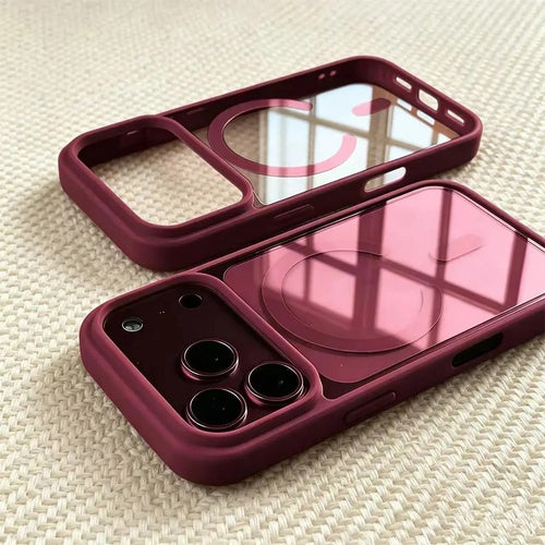 Coque magnétique iPhone – Effet acrylique, plusieurs coloris